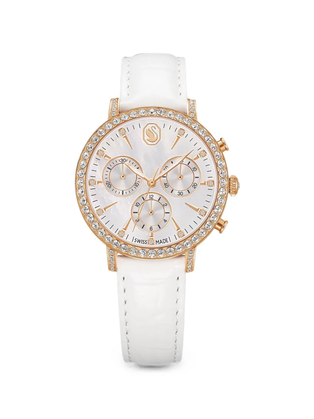 Swarovski round 36mm watch - Bianco