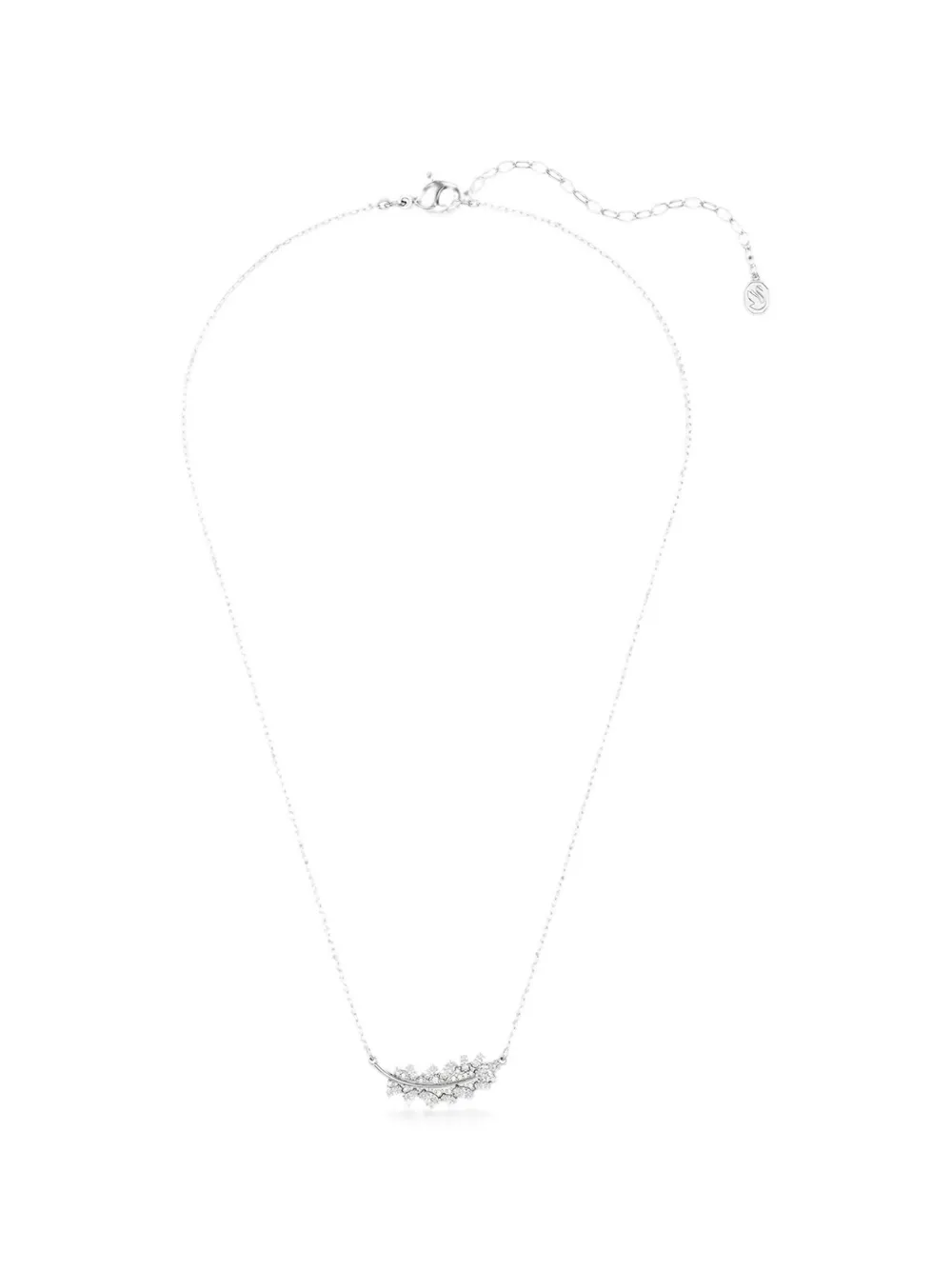 Swarovski Vienna feather-motif crystal-embellished necklace - Silber