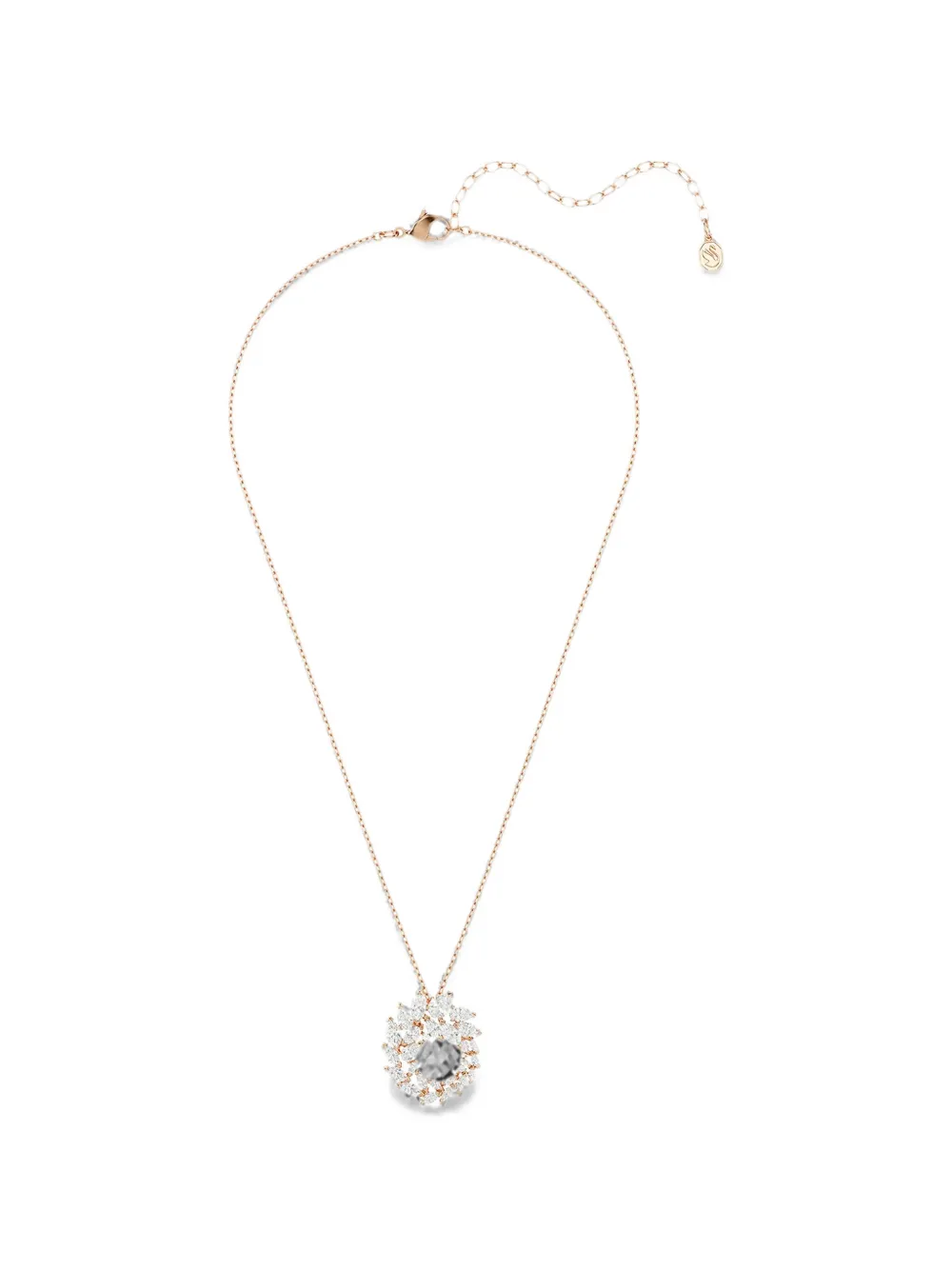 Swarovski Halskette mit Kranzanhänger - Rosa