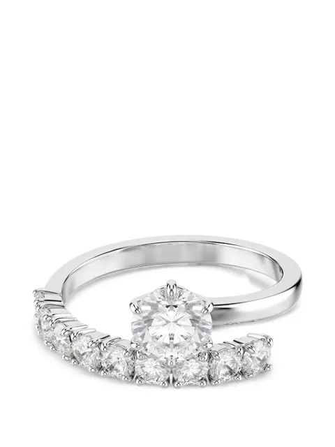 Swarovski anillo cruzado con detalles de cristal
