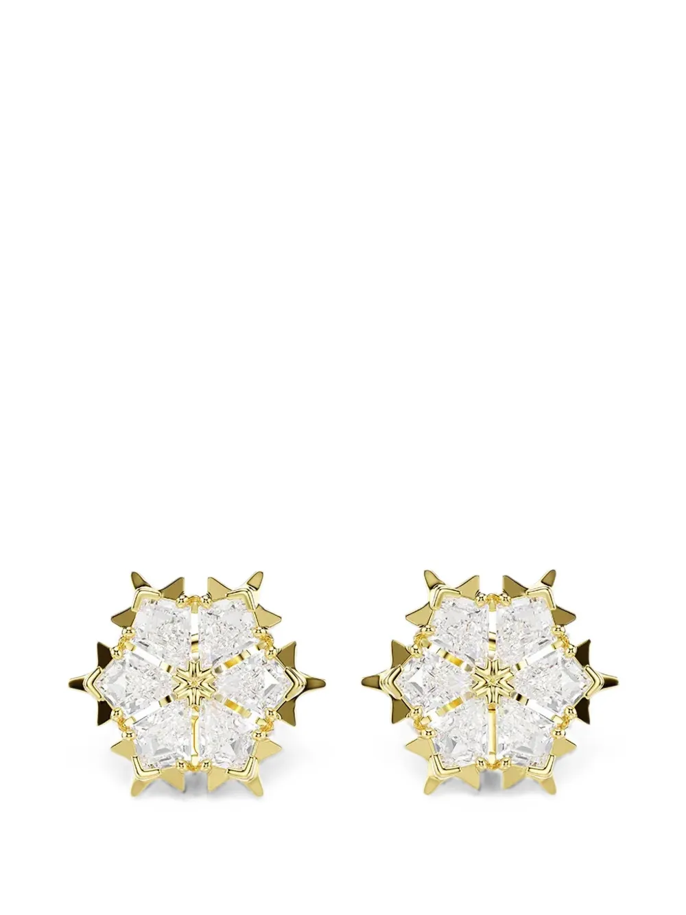 Swarovski Ohrringe mit Schneeflockenmotiv - Gold