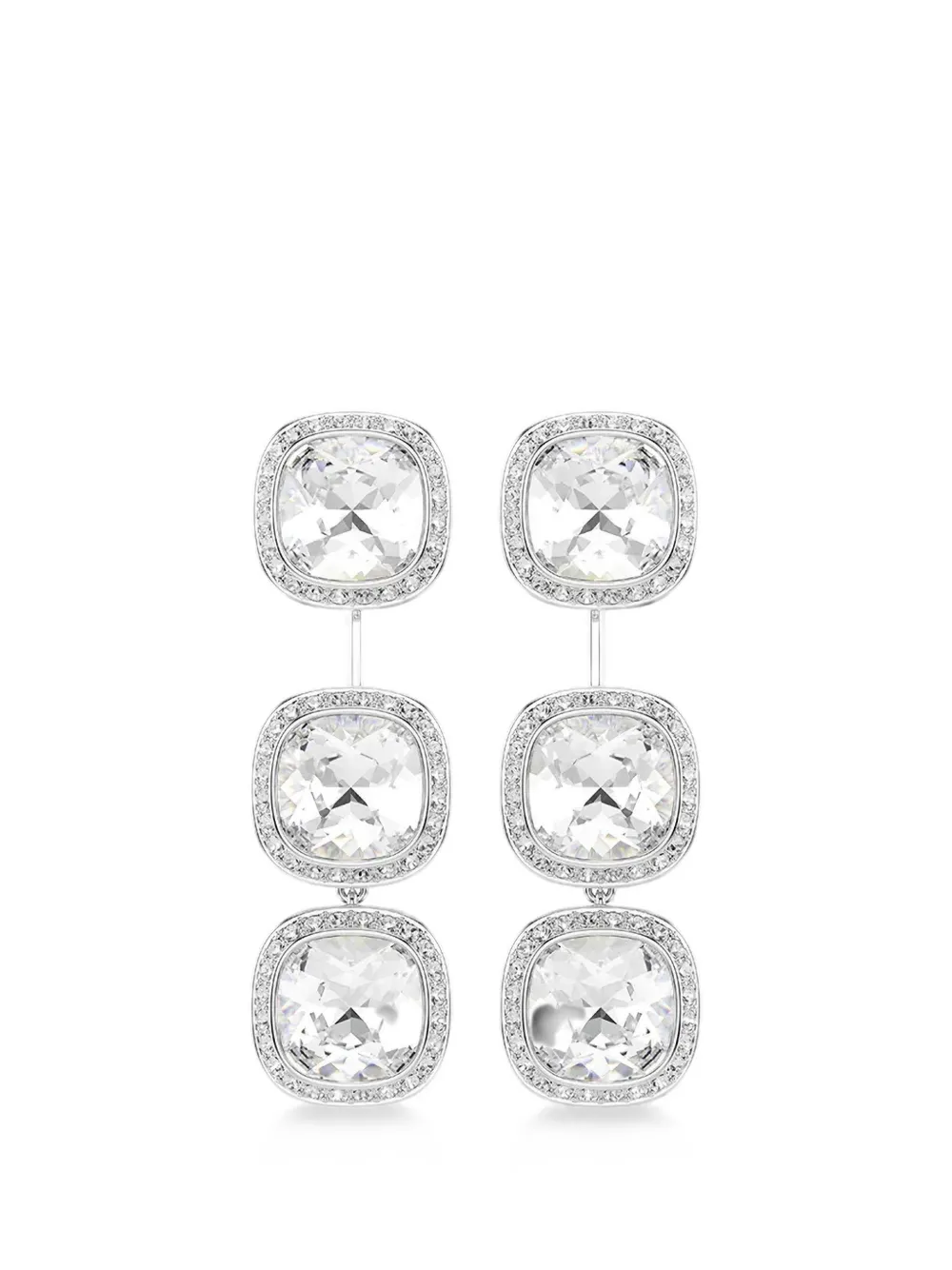 Swarovski Una Angelic crystal-embellished drop earrings - Argento