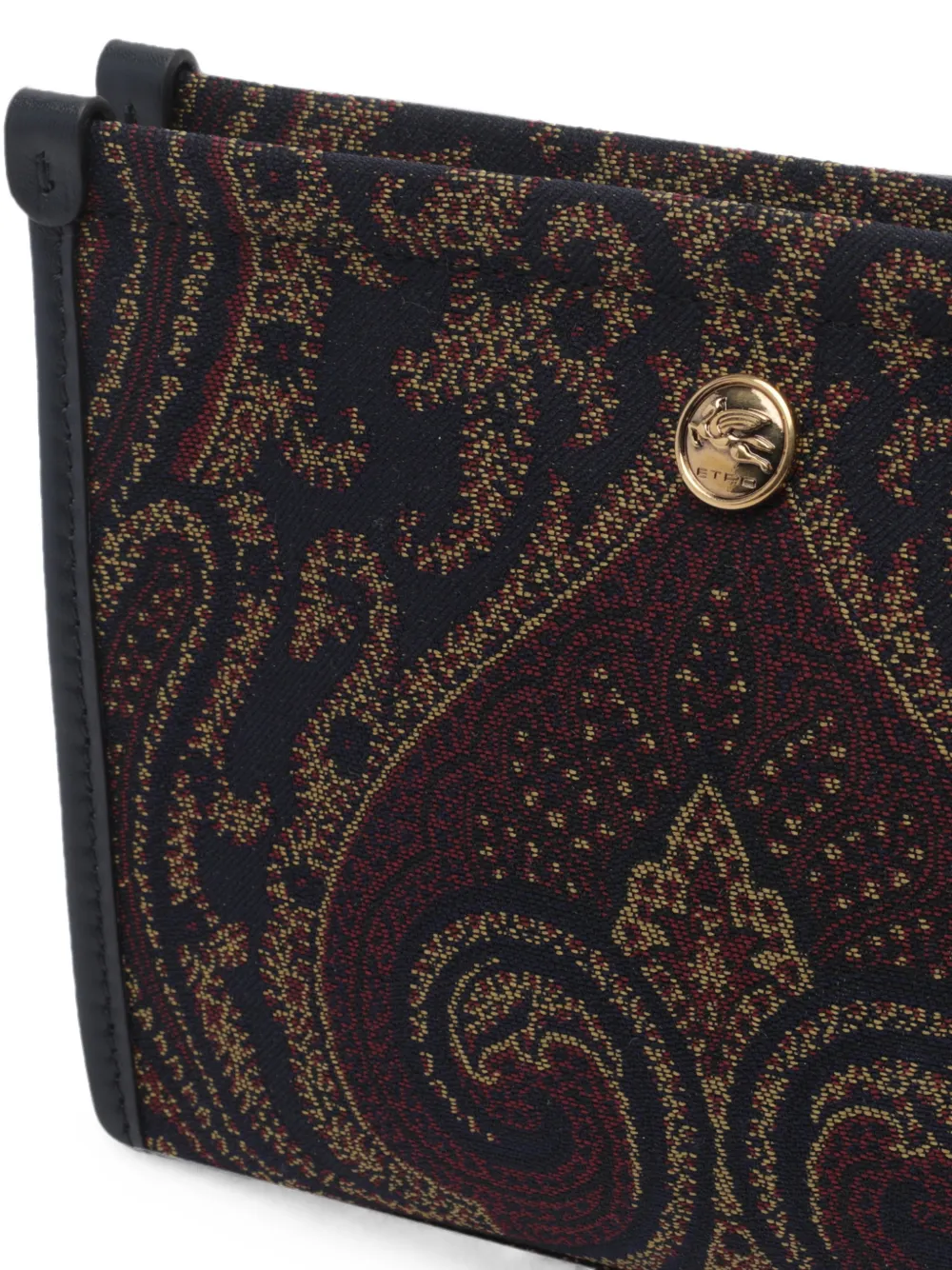 ETRO Clutch met paisley-jacquard Bruin