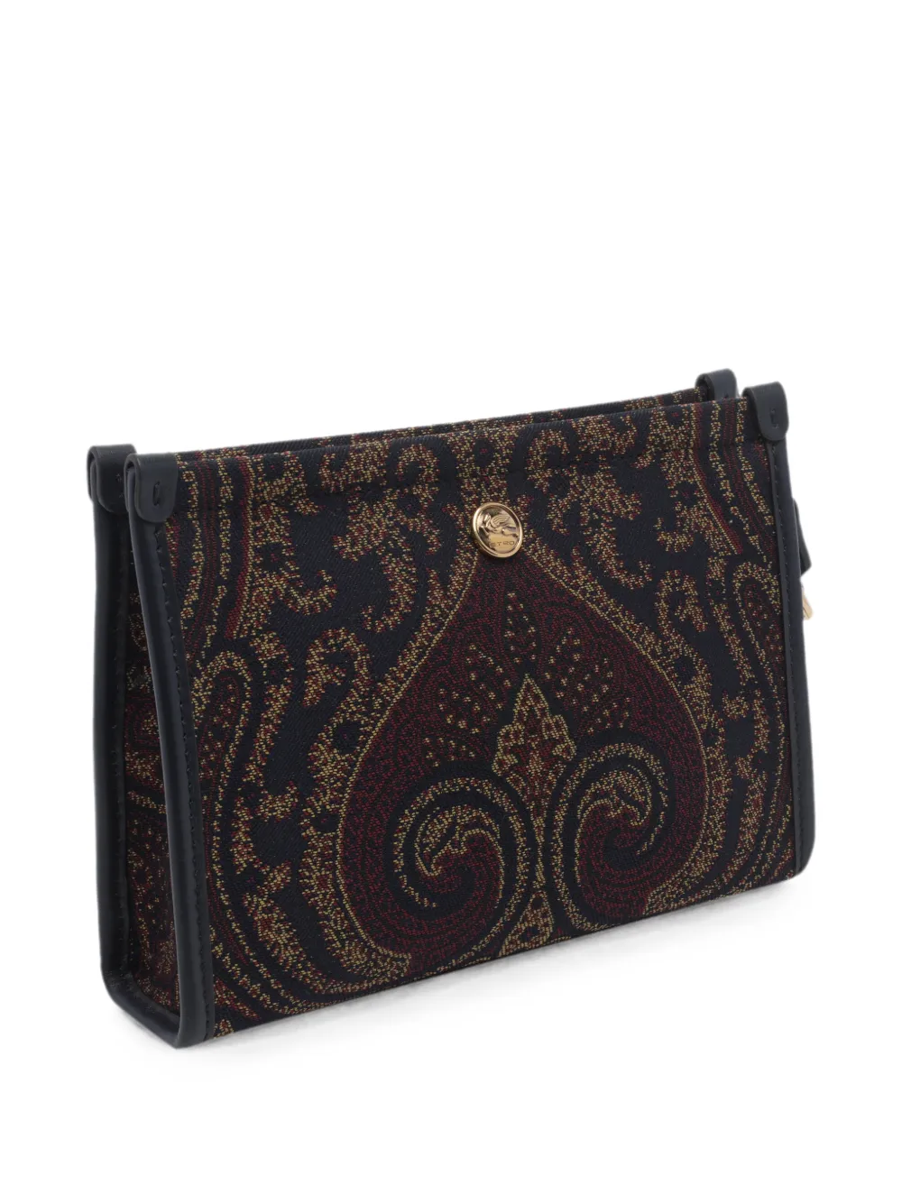 ETRO Clutch met paisley-jacquard Bruin