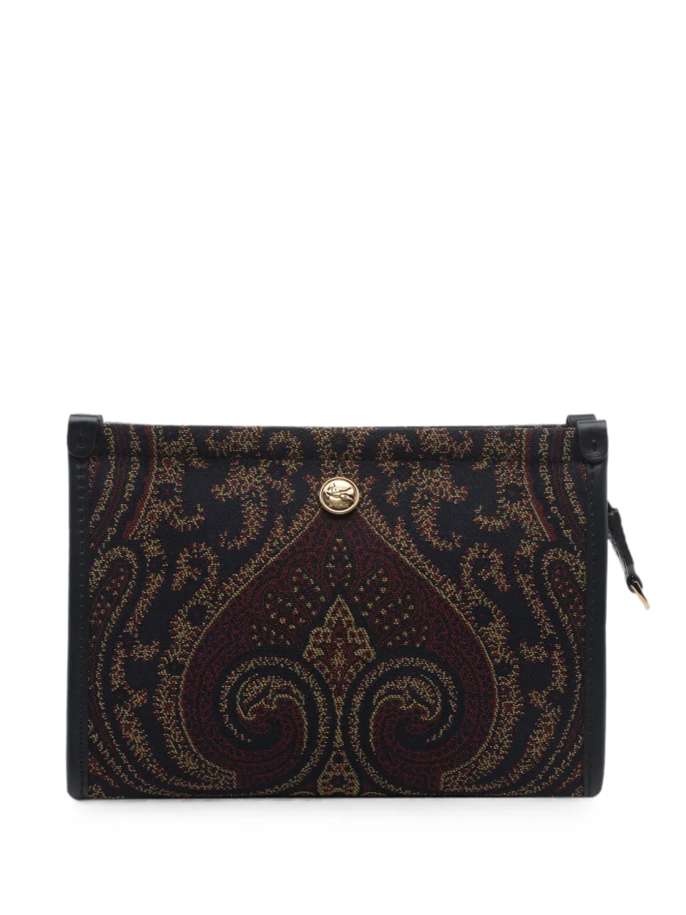 ETRO paisley-jacquard clutch bag - Marrone