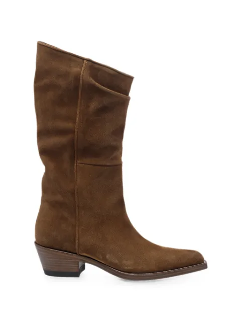KHAITE Clive suede cowboy boots