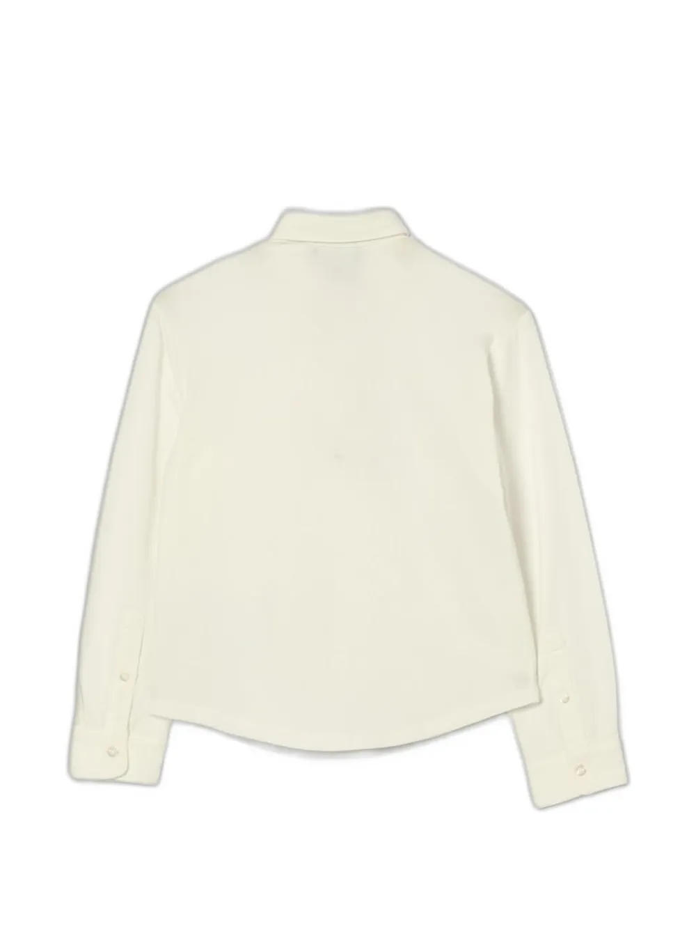 Emporio Armani Kids Katoenen shirt met geborduurd logo Beige