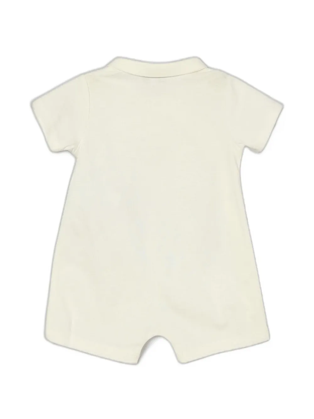 Emporio Armani Kids Romper met Peter Pan kraag met logoprint Beige