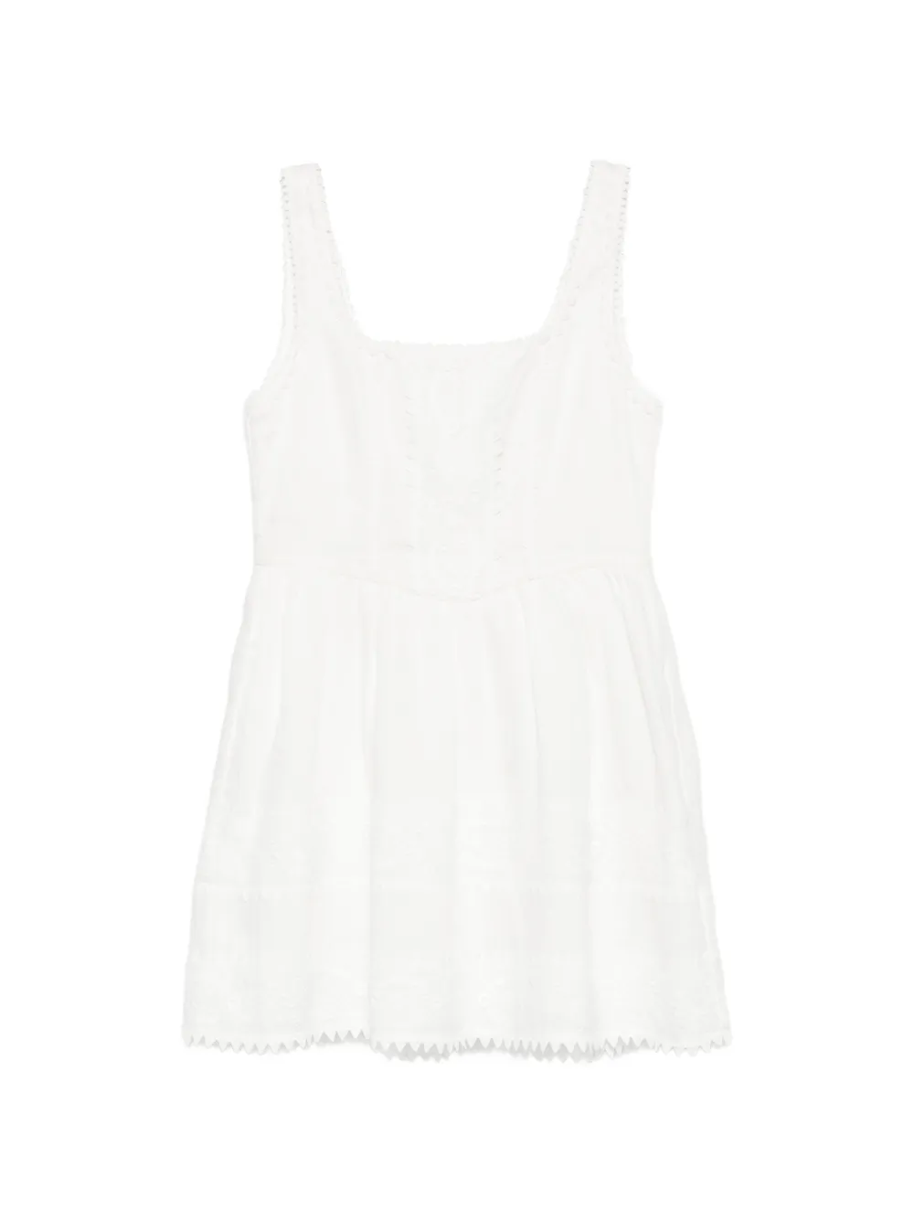 Waimari Serena lace-trim mini dress - Weiß