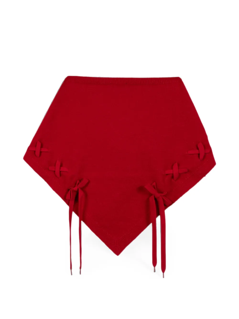 Simone Rocha Gebreide sjaal met veters Rood
