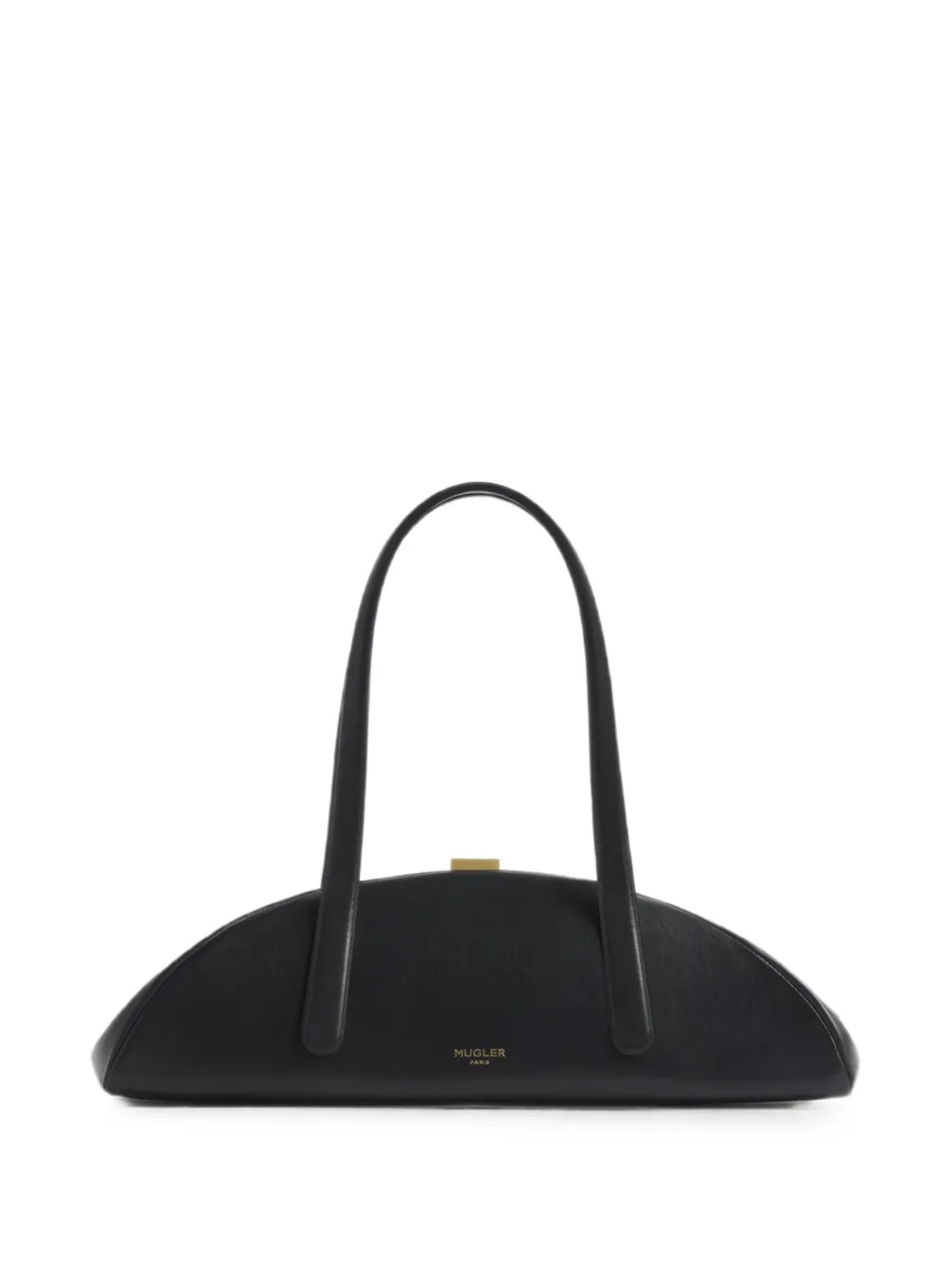 Mugler Lua leather shoulder bag - Schwarz