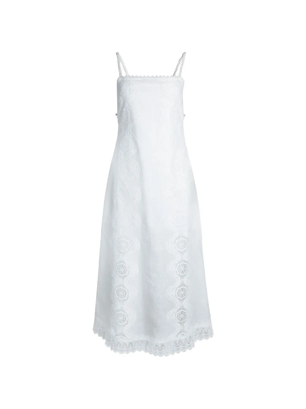 Waimari Rocío lace-trimmed maxi dress - Bianco