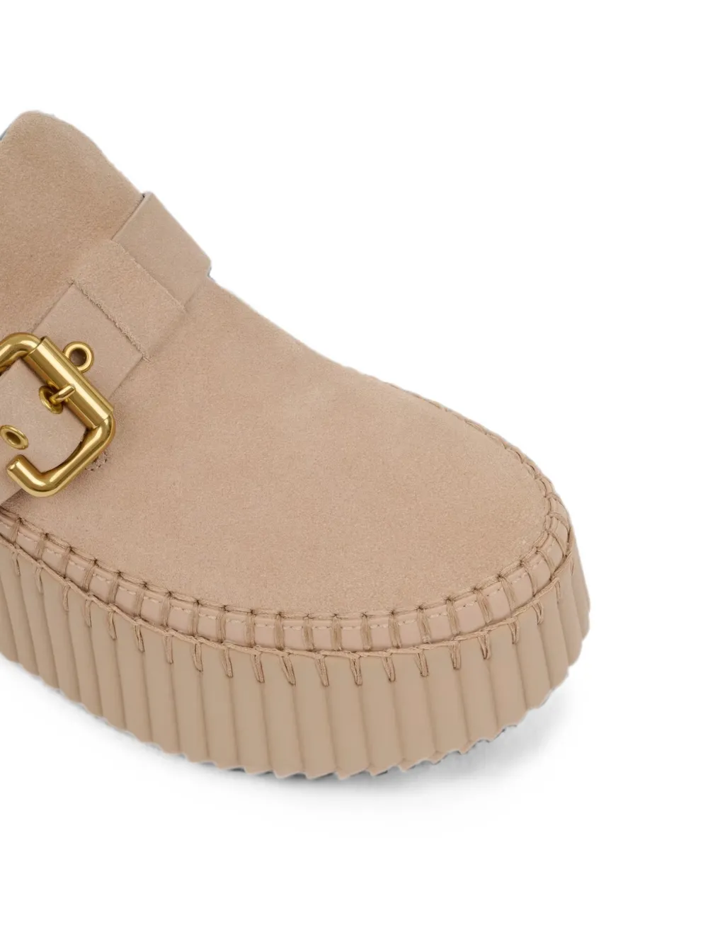 Chloé Nama wedge mules Beige