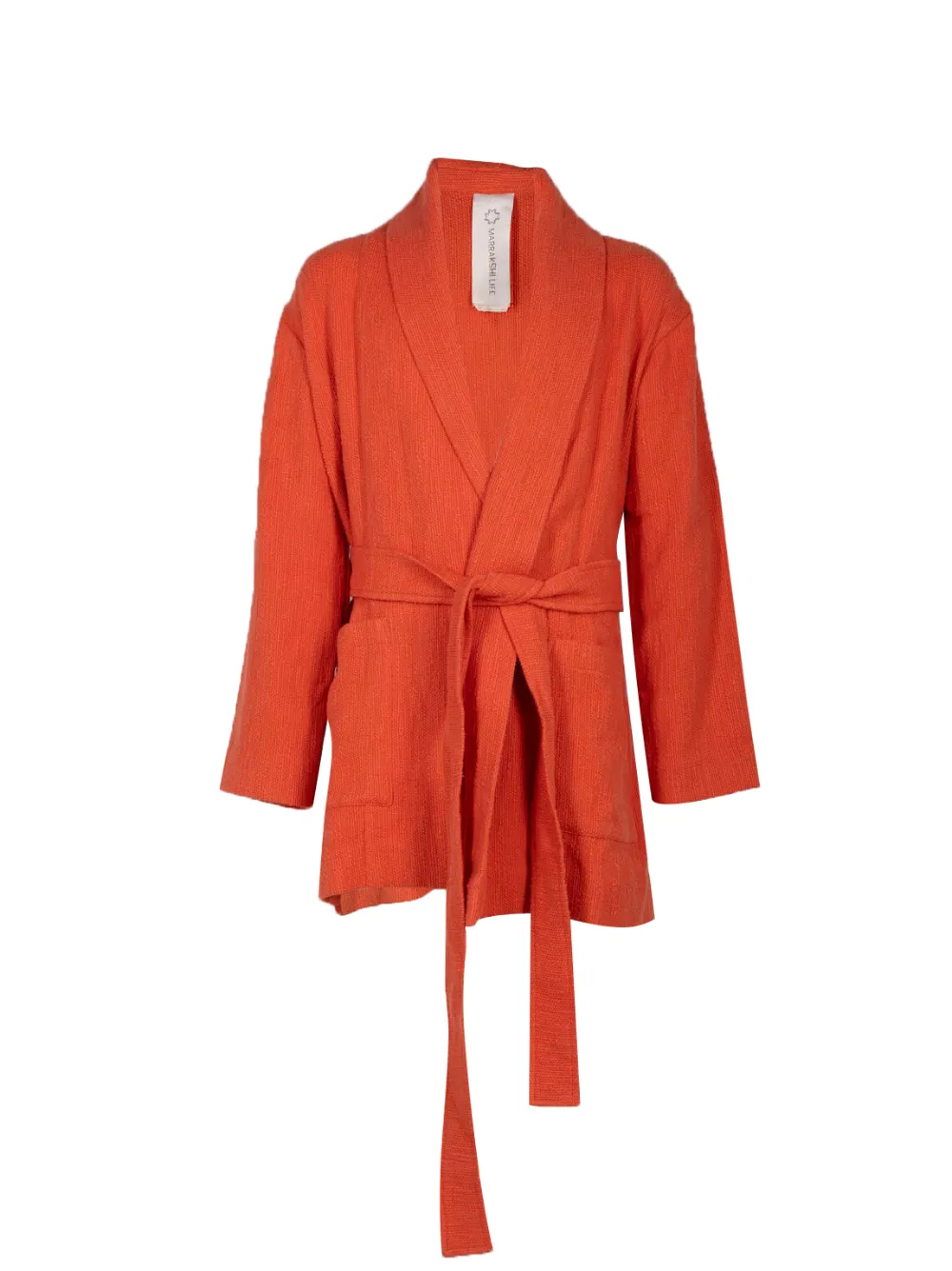 Marrakshi Life belted shawl-collar jacket - Arancione