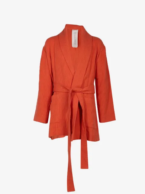 Marrakshi Life belted shawl-collar jacket