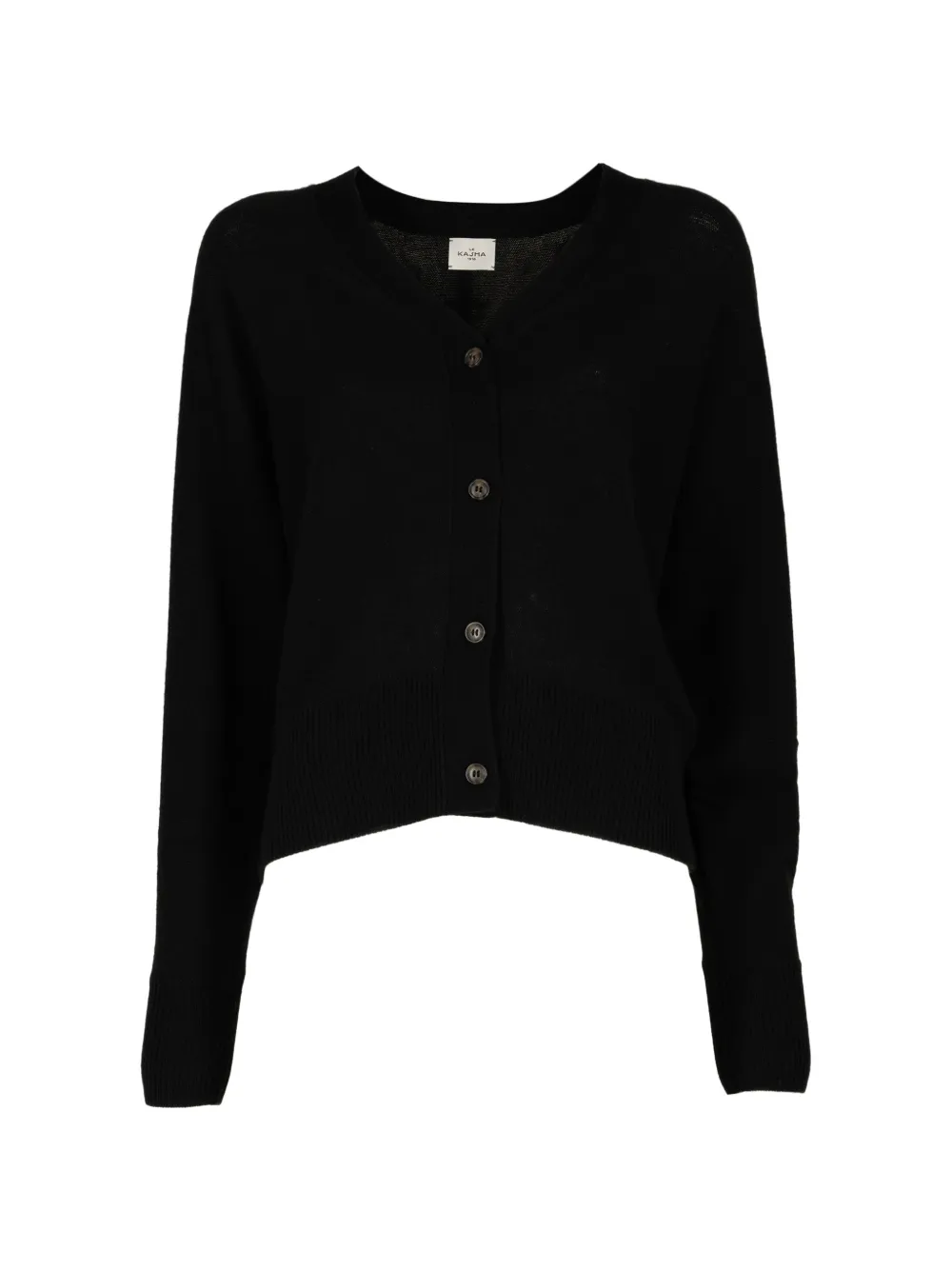 Le Kasha Lyss V-neck button-up cardigan Zwart