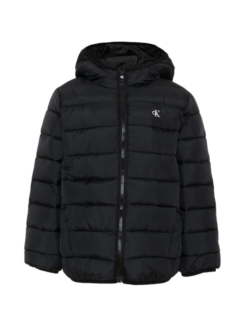 Calvin Klein Kids logo-print padded jacket - Nero