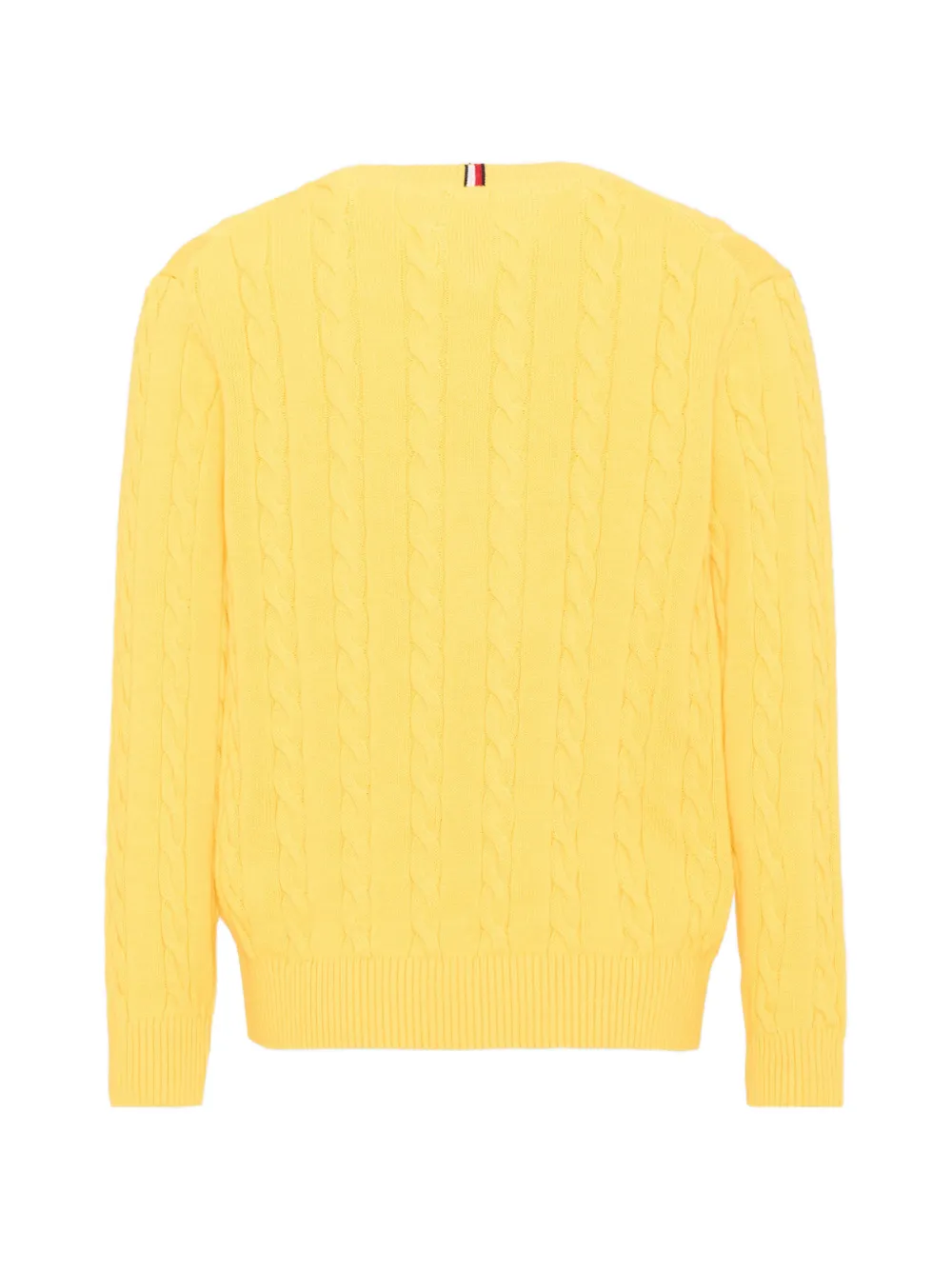 Tommy Hilfiger Junior Kabelgebreide trui Geel