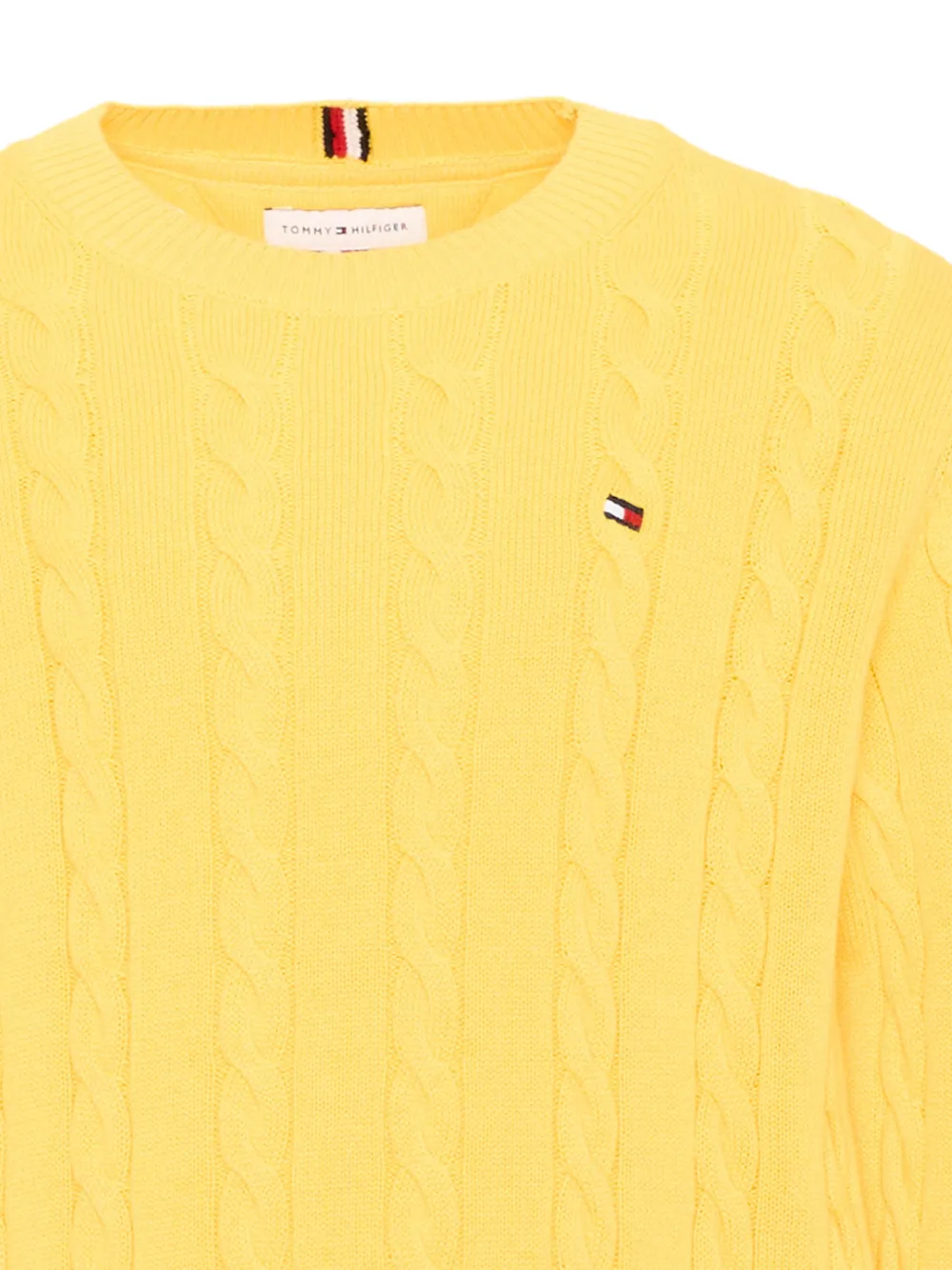 Tommy Hilfiger Junior Kabelgebreide trui Geel