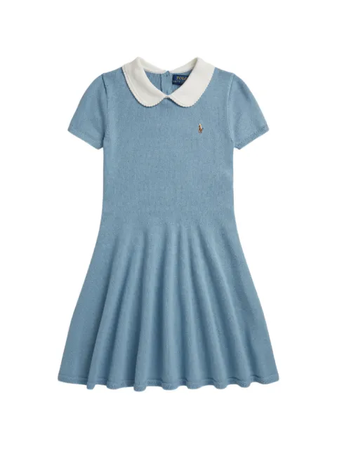 POLO RALPH LAUREN KIDS peter pan-collar embroidered-logo dress