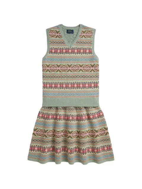POLO RALPH LAUREN KIDS conjunto de punto calado Fair Isle