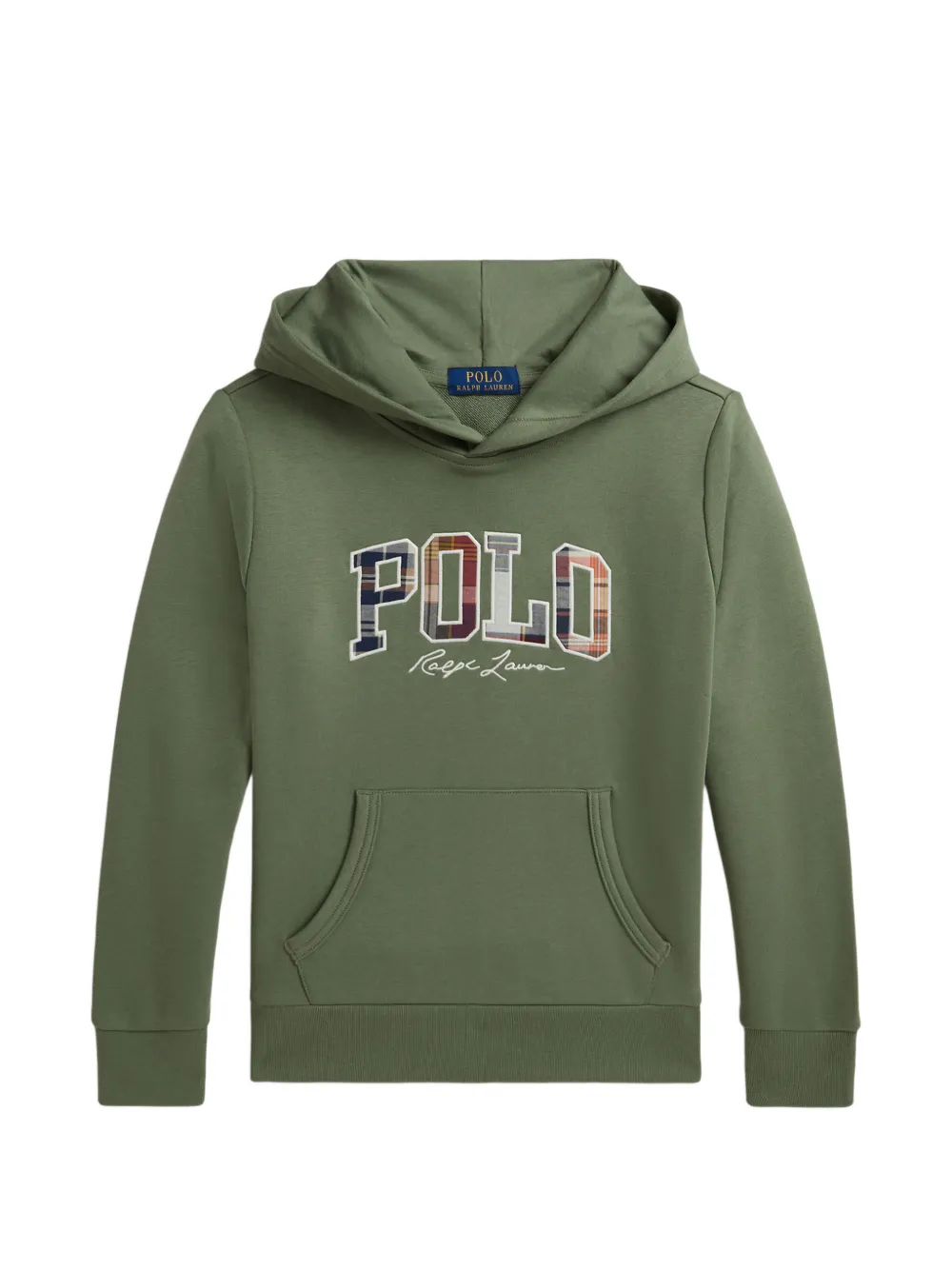 POLO RALPH LAUREN KIDS logo-patch hoodie - Verde