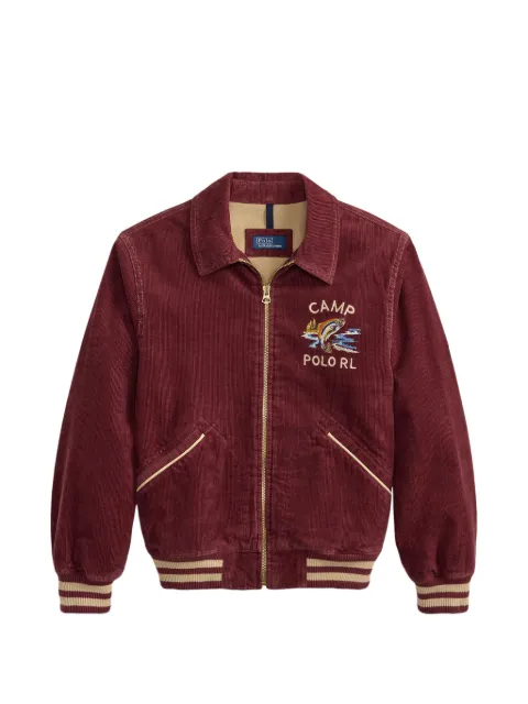 POLO RALPH LAUREN KIDS embroidered corduroy jacket