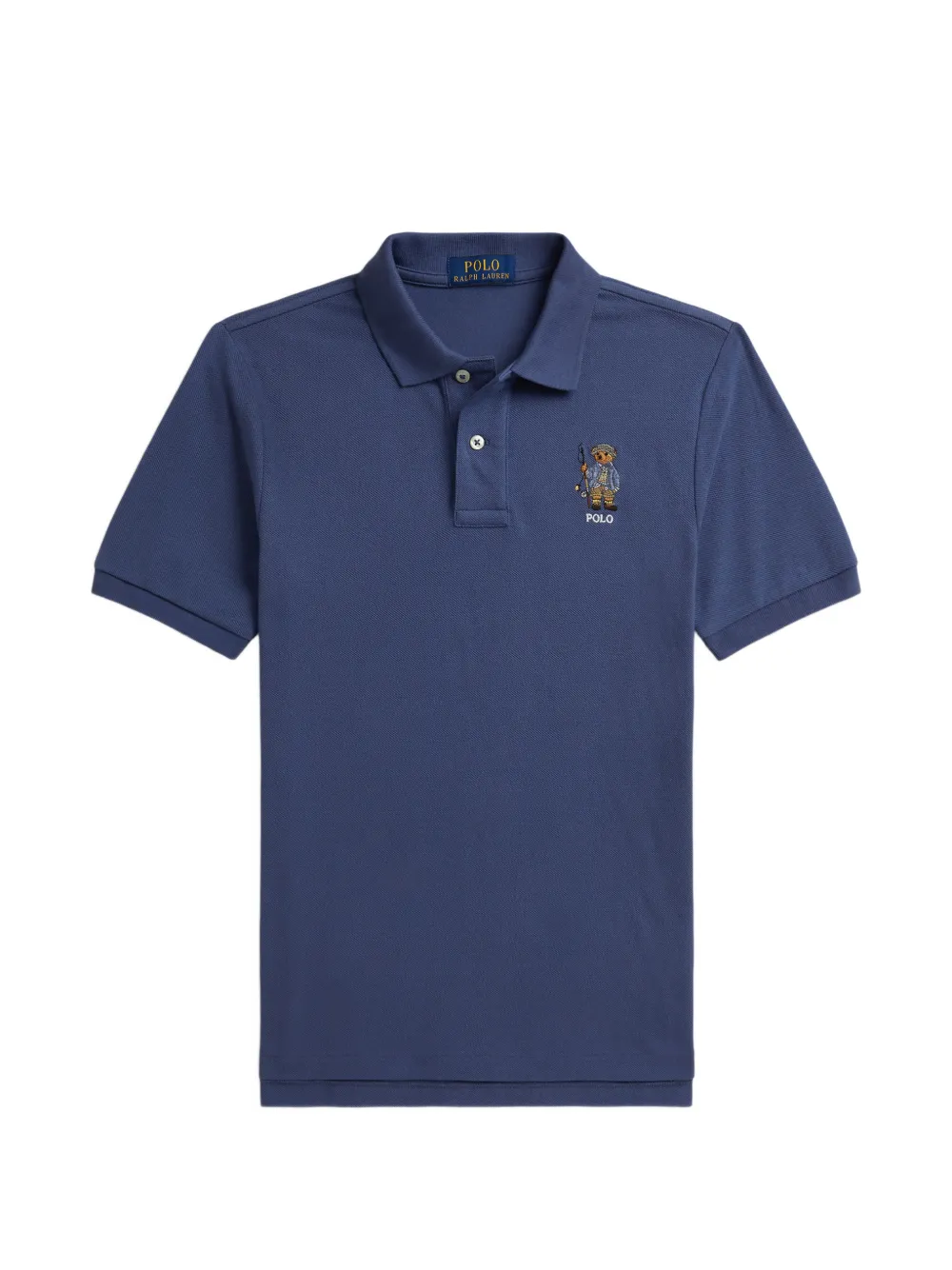 POLO RALPH LAUREN KIDS Polo Bear piqué polo shirt - Blu
