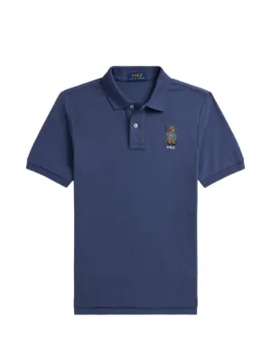 POLO RALPH LAUREN KIDS Camisa Polo Com Detalhe Bordado | Azul