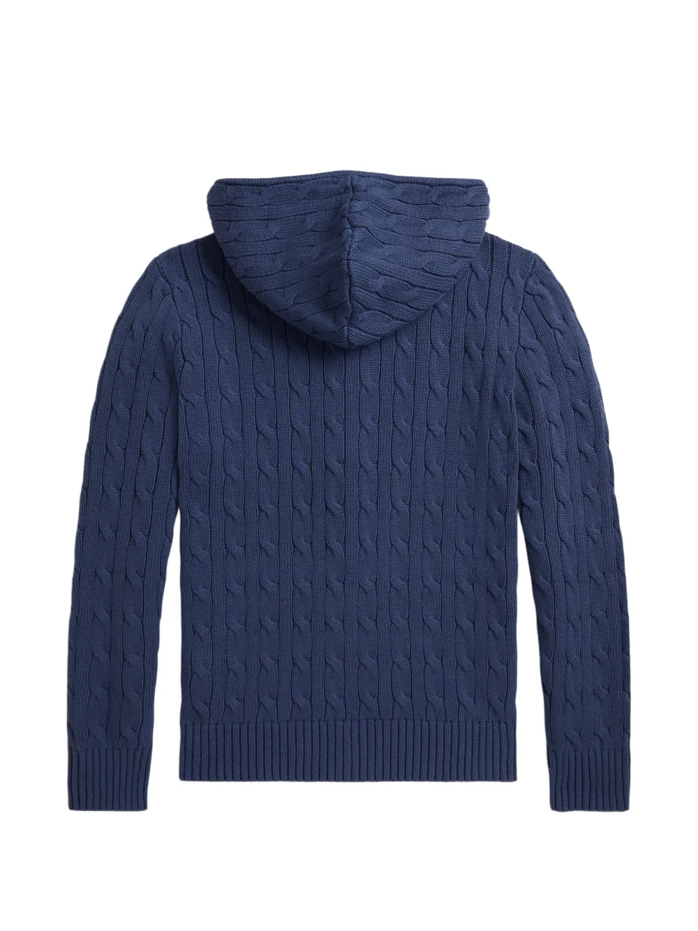 POLO RALPH LAUREN KIDS Kabelgebreide hoodie met rits Blauw