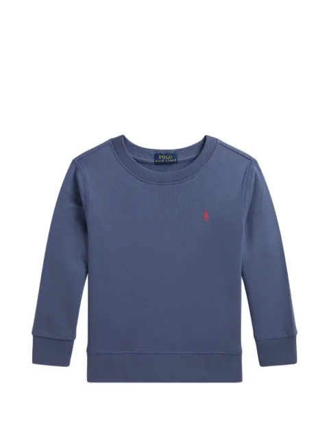 POLO RALPH LAUREN KIDS Pony-embroidered ribbed-trim sweater