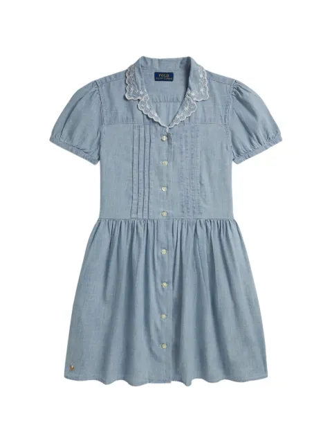 POLO RALPH LAUREN KIDS Besticktes Kleid mit Wellenkragen