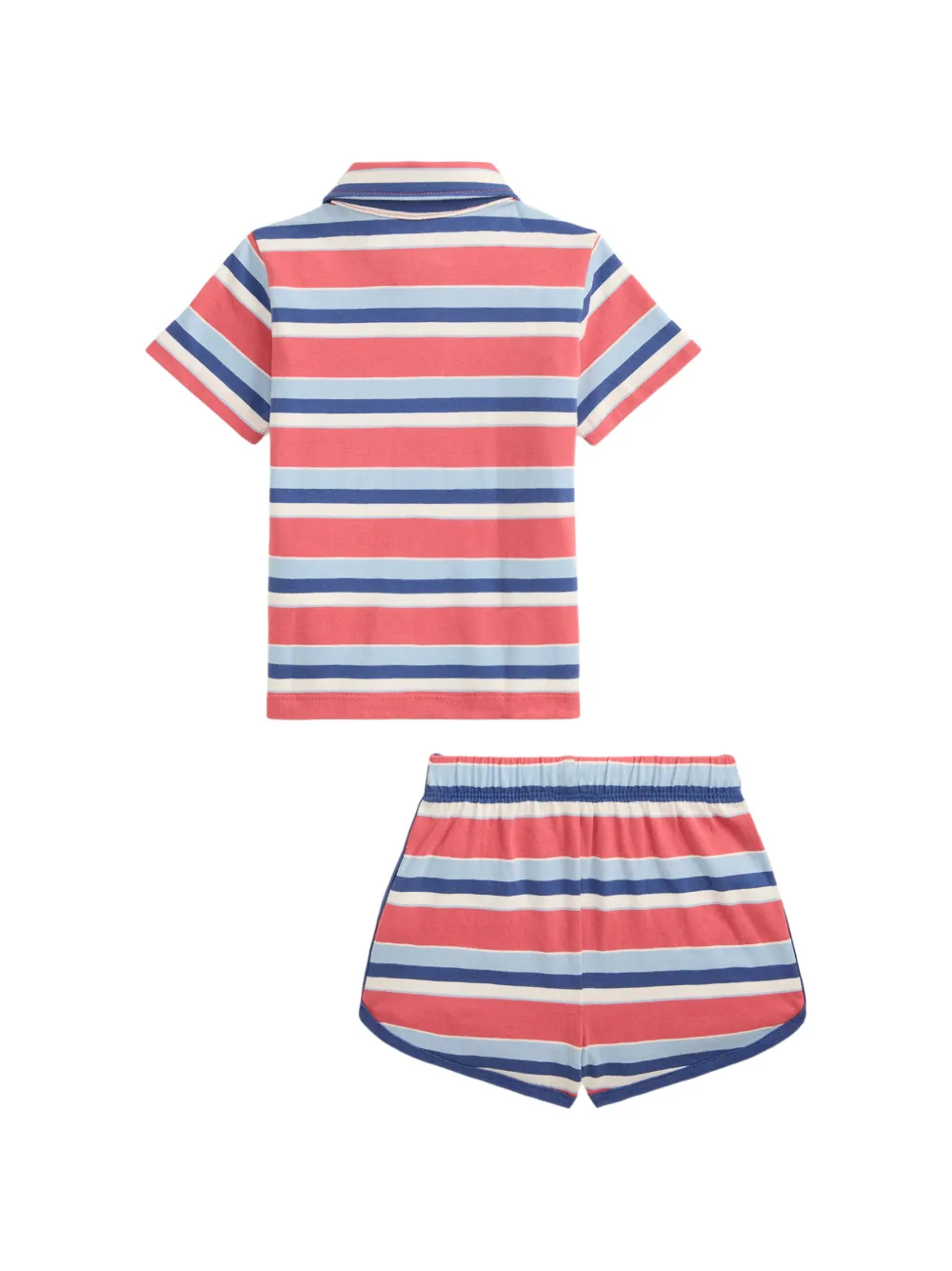 POLO RALPH LAUREN KIDS Gestreepte pyjama met korte mouwen Rood