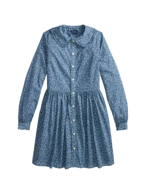 POLO RALPH LAUREN KIDS floral-print ruffled-collar dress