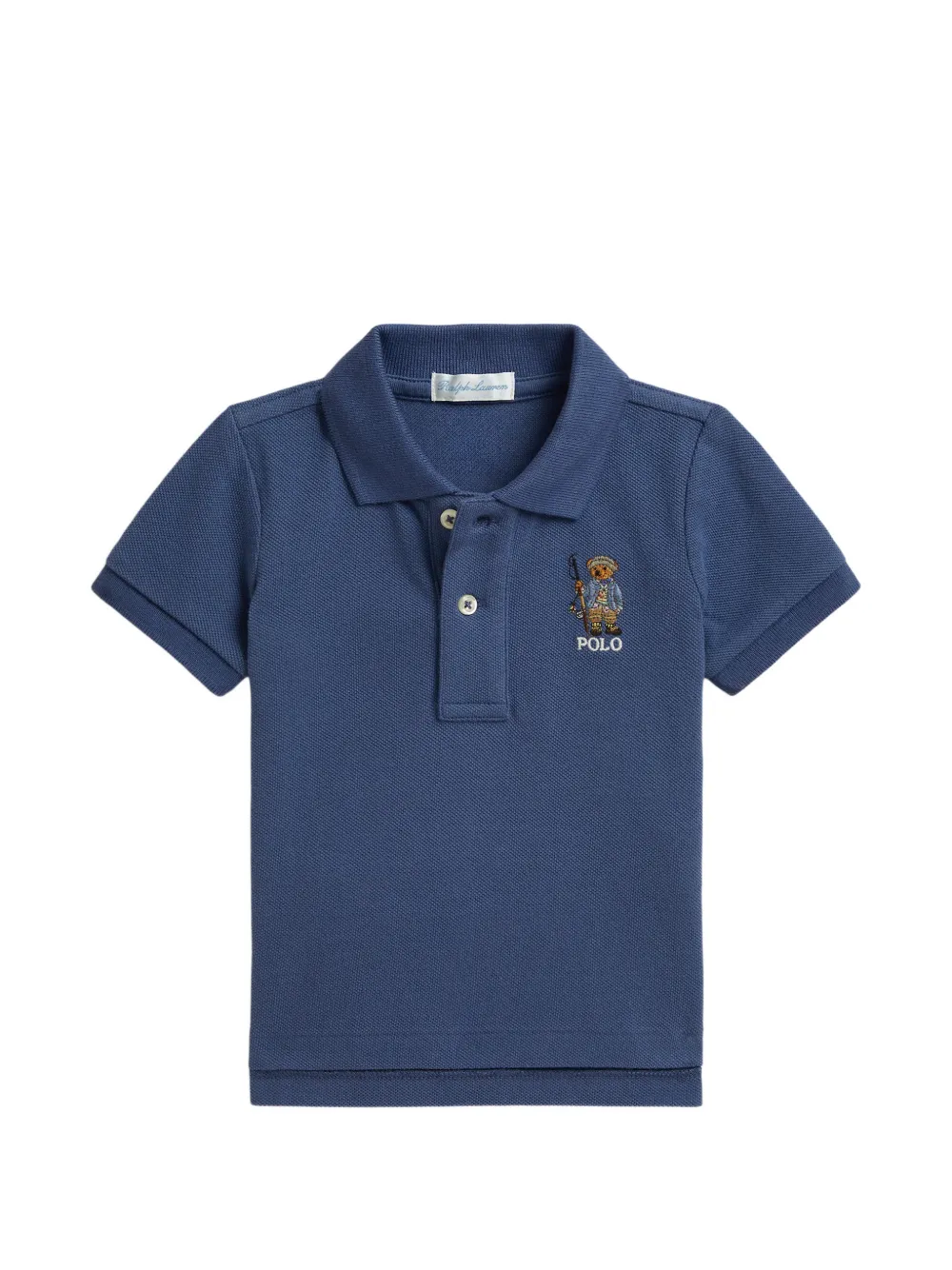 POLO RALPH LAUREN KIDS Polo Bear embroidered polo shirt - Blu