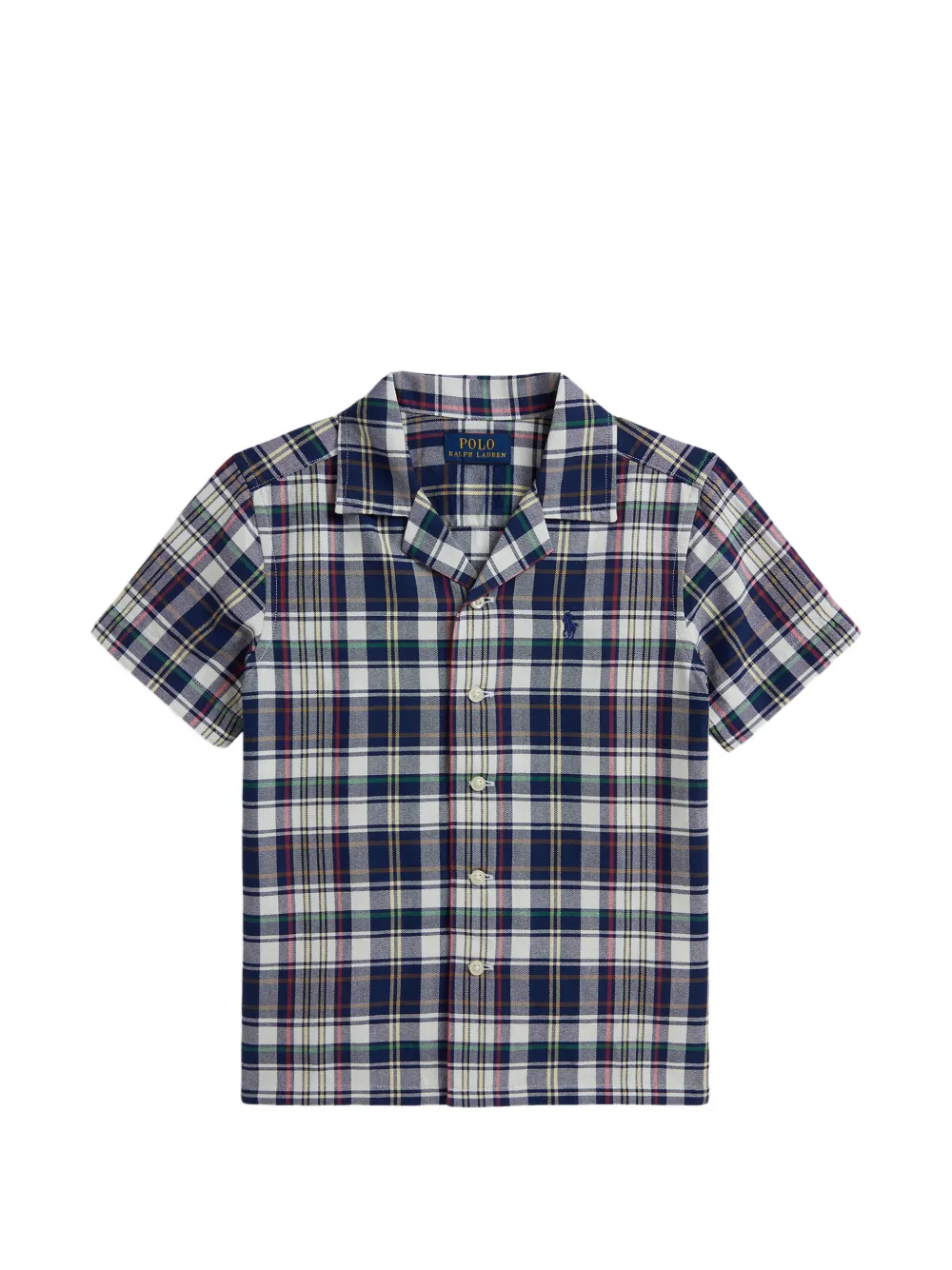 POLO RALPH LAUREN KIDS Kariertes Hemd mit Reverskragen - Blau