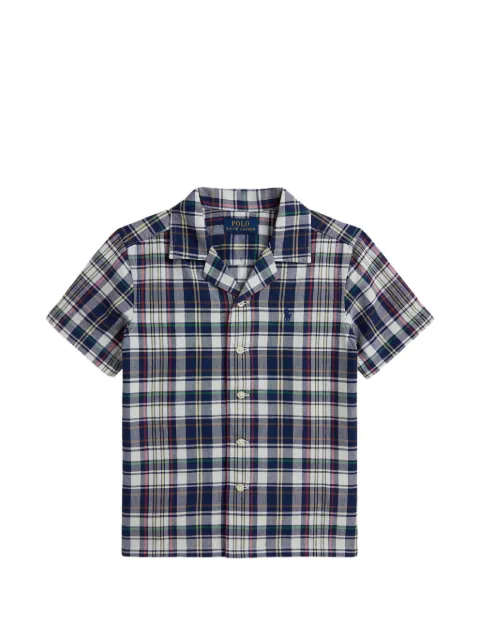 POLO RALPH LAUREN KIDS check-pattern camp-collar shirt