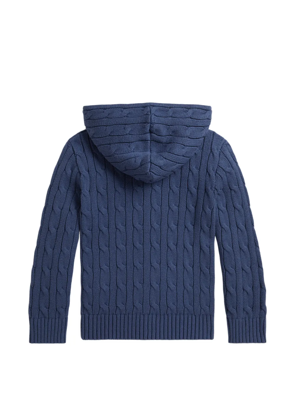 POLO RALPH LAUREN KIDS Hoodie met kabelgebreide print Blauw