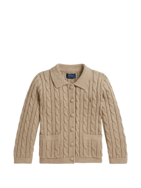 POLO RALPH LAUREN KIDS cable-knit button-up cardigan