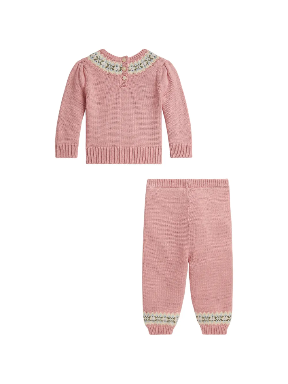 POLO RALPH LAUREN KIDS Fair Isle gebreide trui Roze