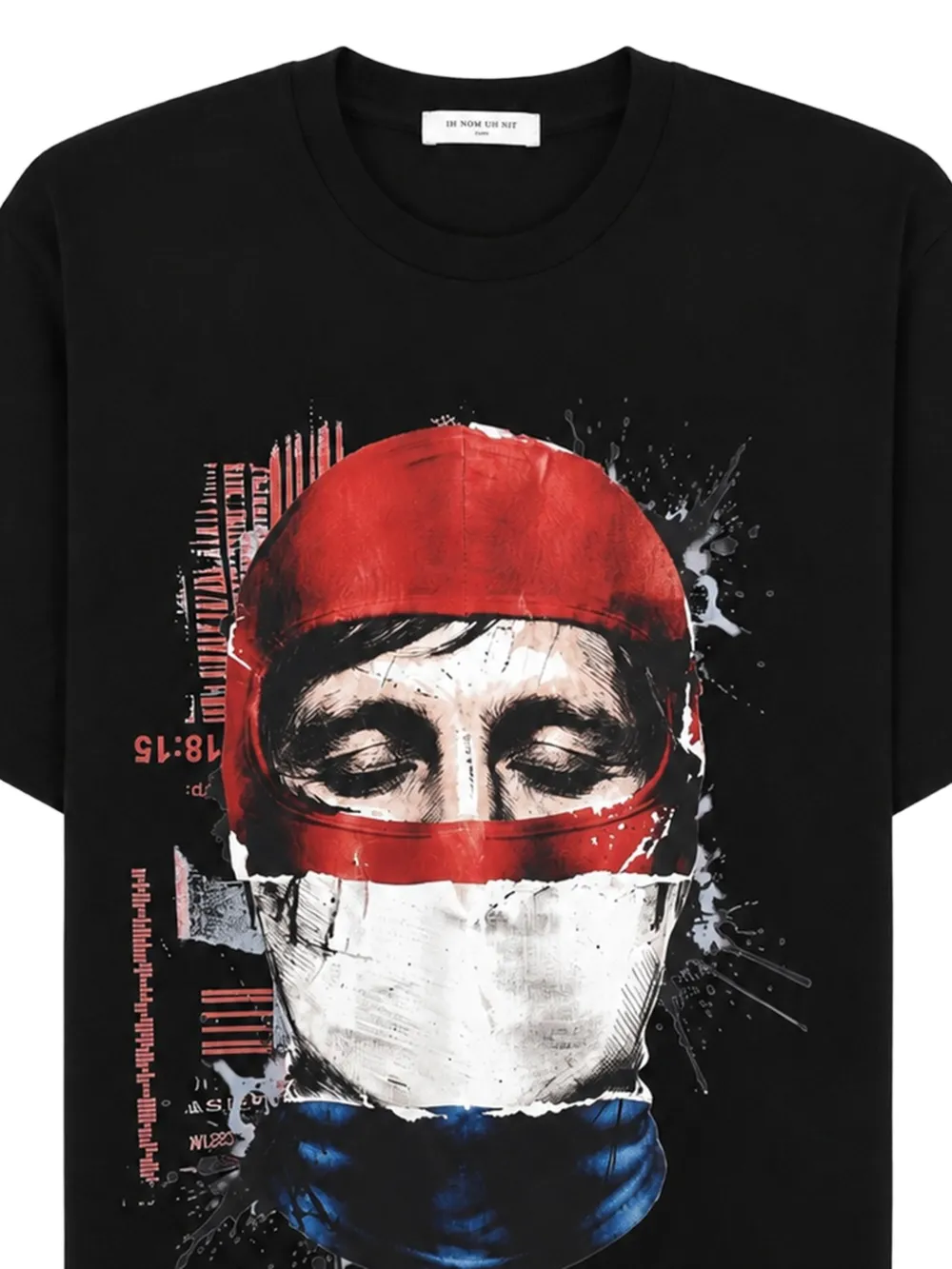 Ih Nom Uh Nit Katoenen T-shirt met grafische print Zwart