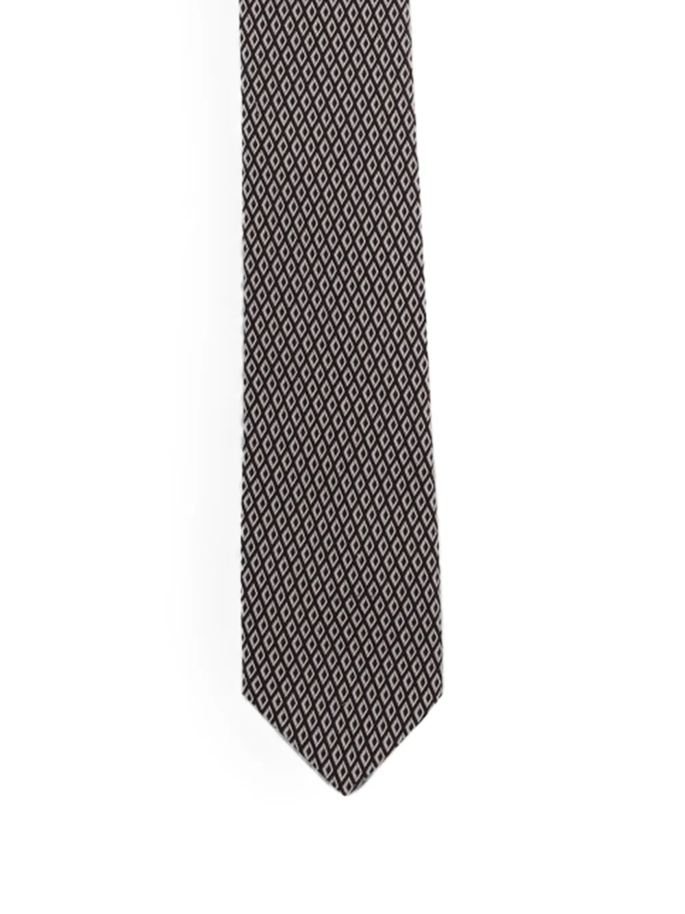 Lardini Stropdas met geometrisch patroon Bruin