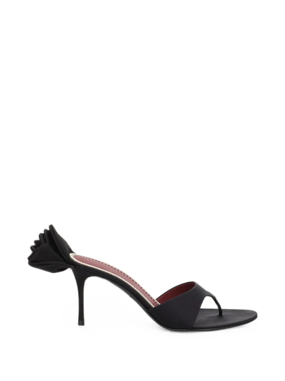 Magda Butrym floral-detail thong sandals Zwart