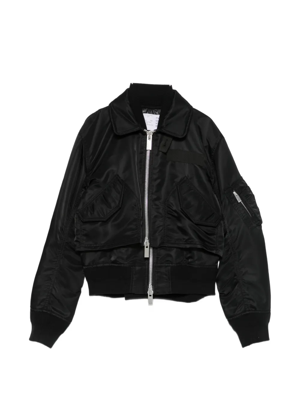 Sacai Layered-design Jacket In Black