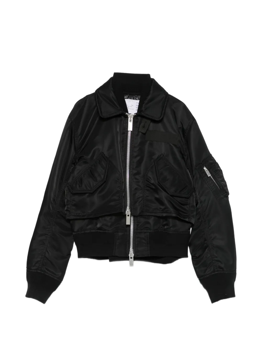 sacai layered-design jacket - Schwarz