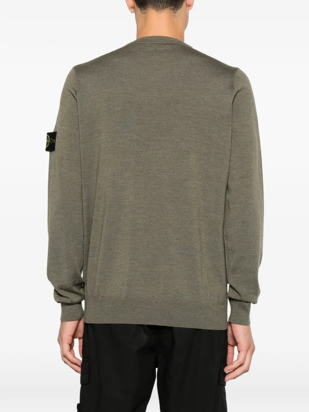 Stone Island Sweater met logopatch Groen