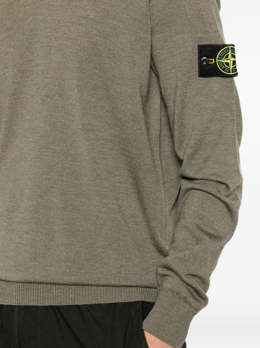 Stone Island Sweater met logopatch Groen