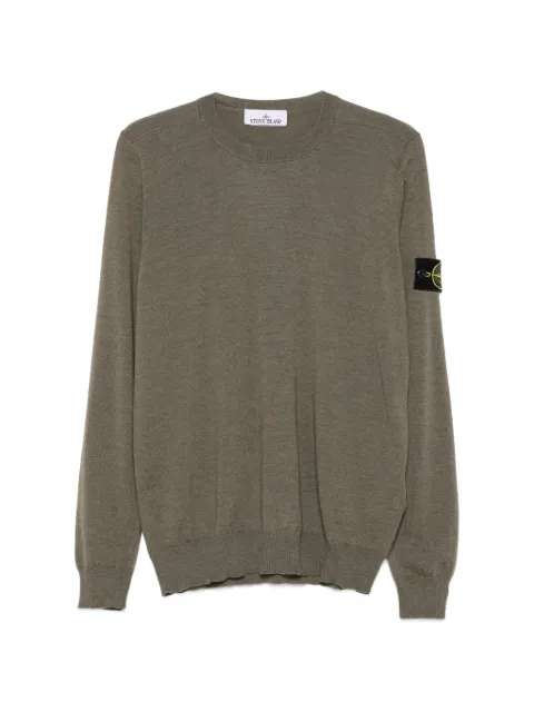 Stone Island jersey con cuello redondo y parche del logo