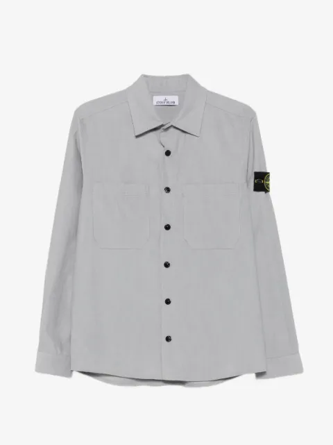 Stone Island corduroy Compass-patch shirt