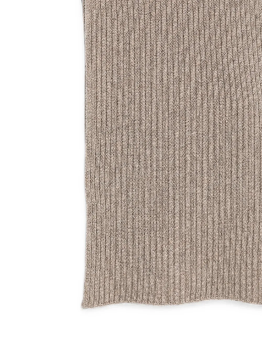 Brioni Ribgebreide sjaal Beige